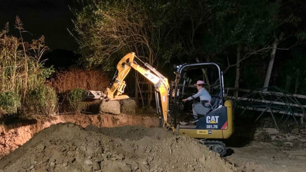 nighttime excavation by jackson home services