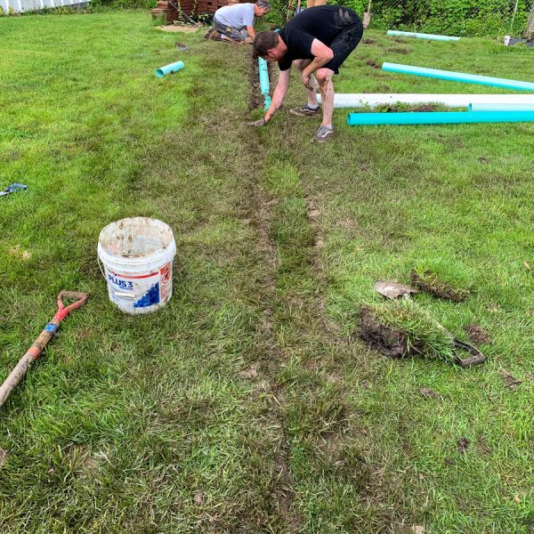 downspout drainage installation by jackson home services